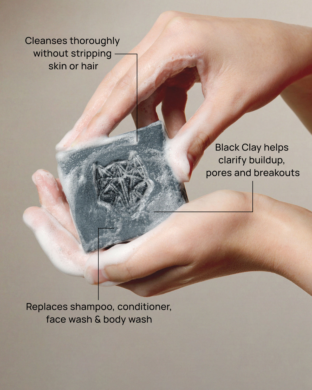 Black Clay Solid Shampoo