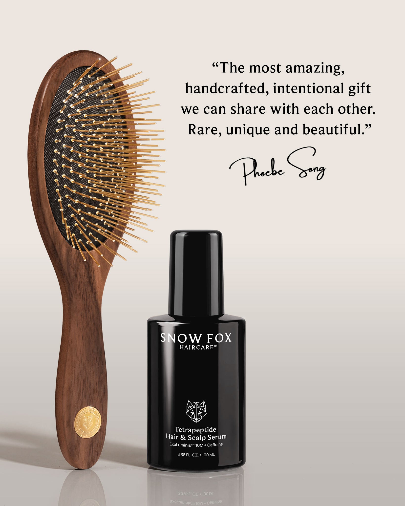 Large Gua Sha Brush: Infrared & Walnutwood