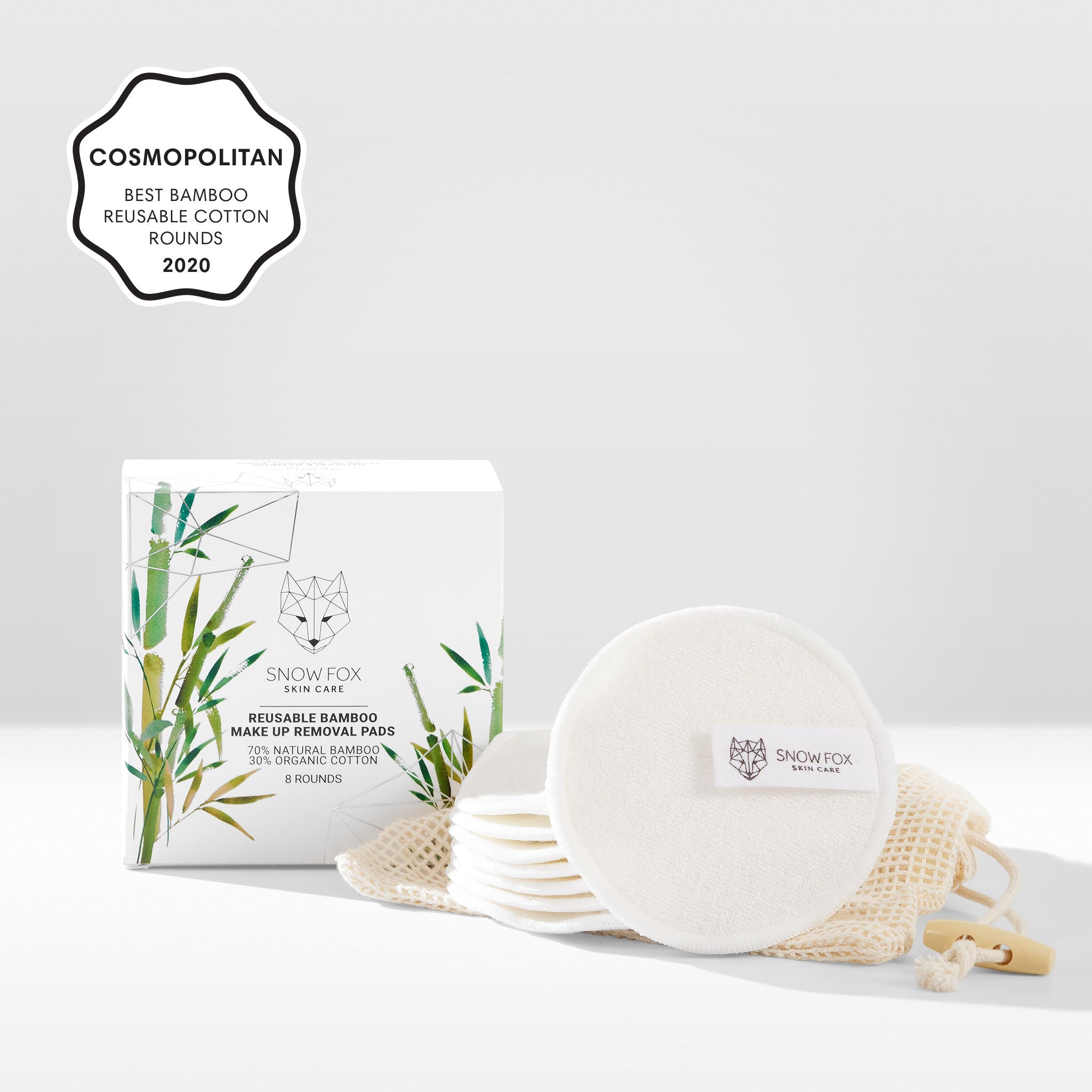 Reusable Bamboo Make Up Removal Pads Snow Fox Skincare
