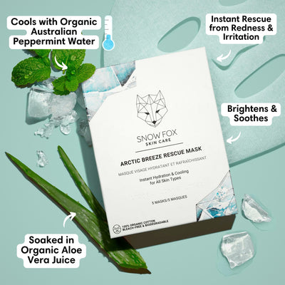 organic premium cotton biodegradable sheet mask snow fox skincare close up best clean beauty brand