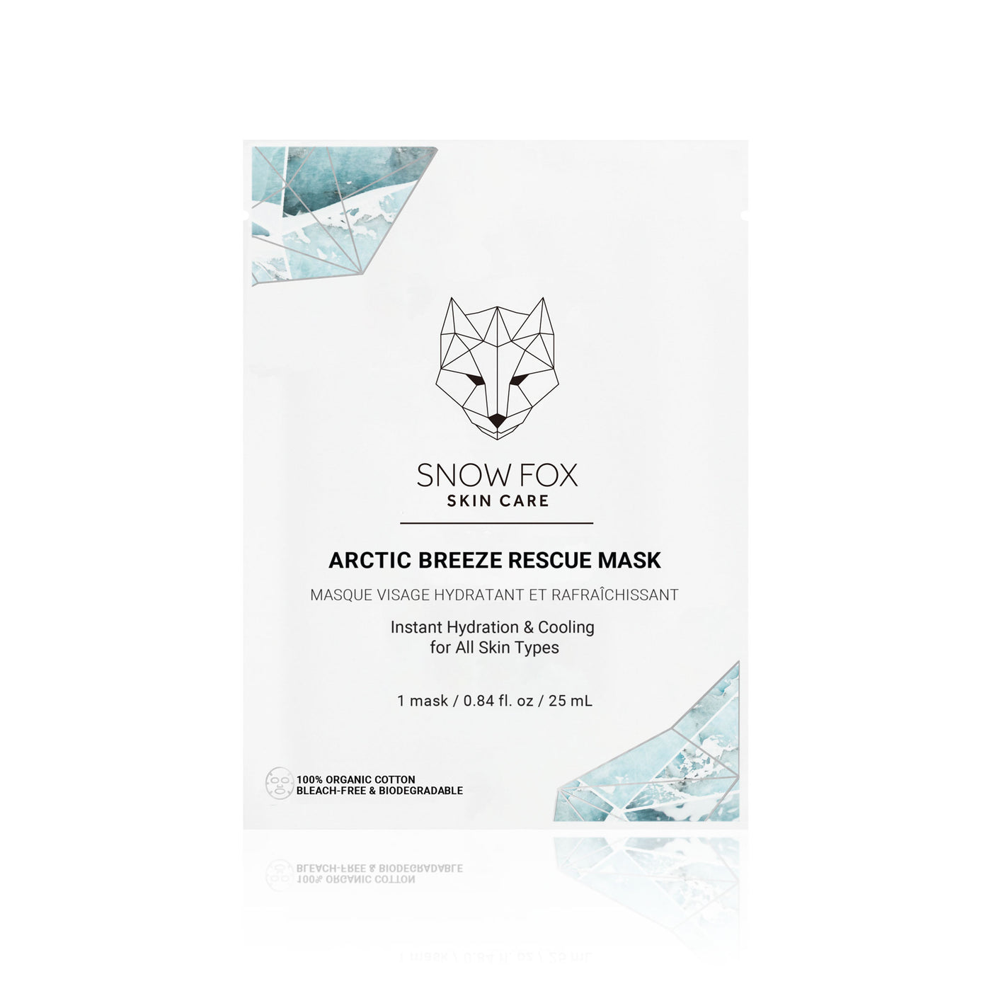 organic premium cotton biodegradable sheet mask snow fox skincare close up best clean beauty brand