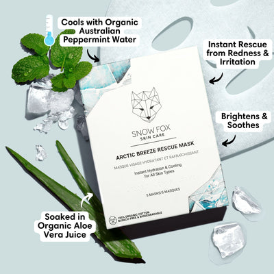 organic premium cotton biodegradable sheet mask snow fox skincare close up best clean beauty brand