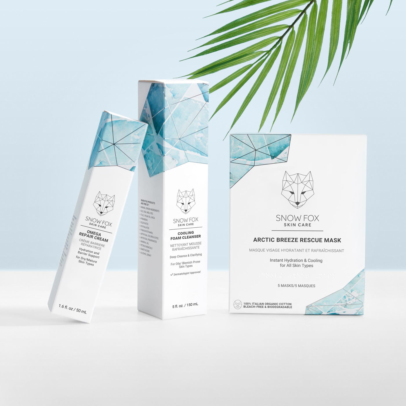 class cooling set with cleanser cream and sheet mask