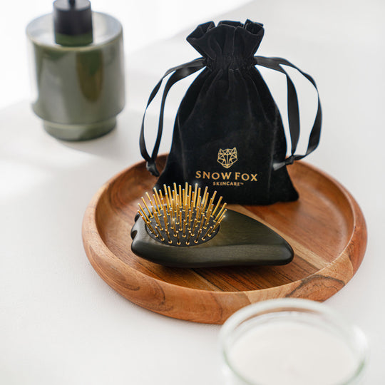 Gua Sha Brush & Massager: Ghost Edition – Snow Fox Skincare