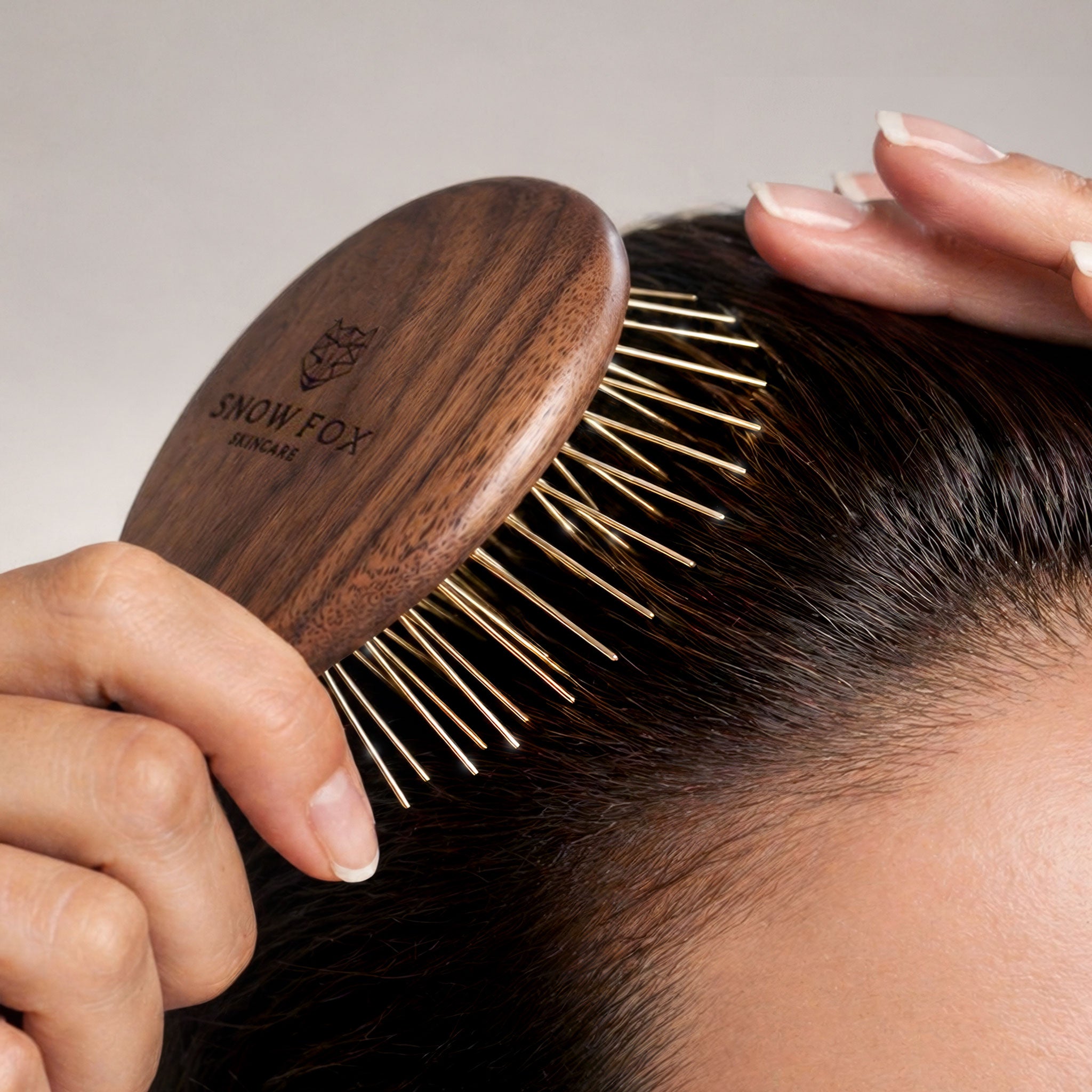 Gua Sha Hair & Scalp Brush: Premium Wooden Edition