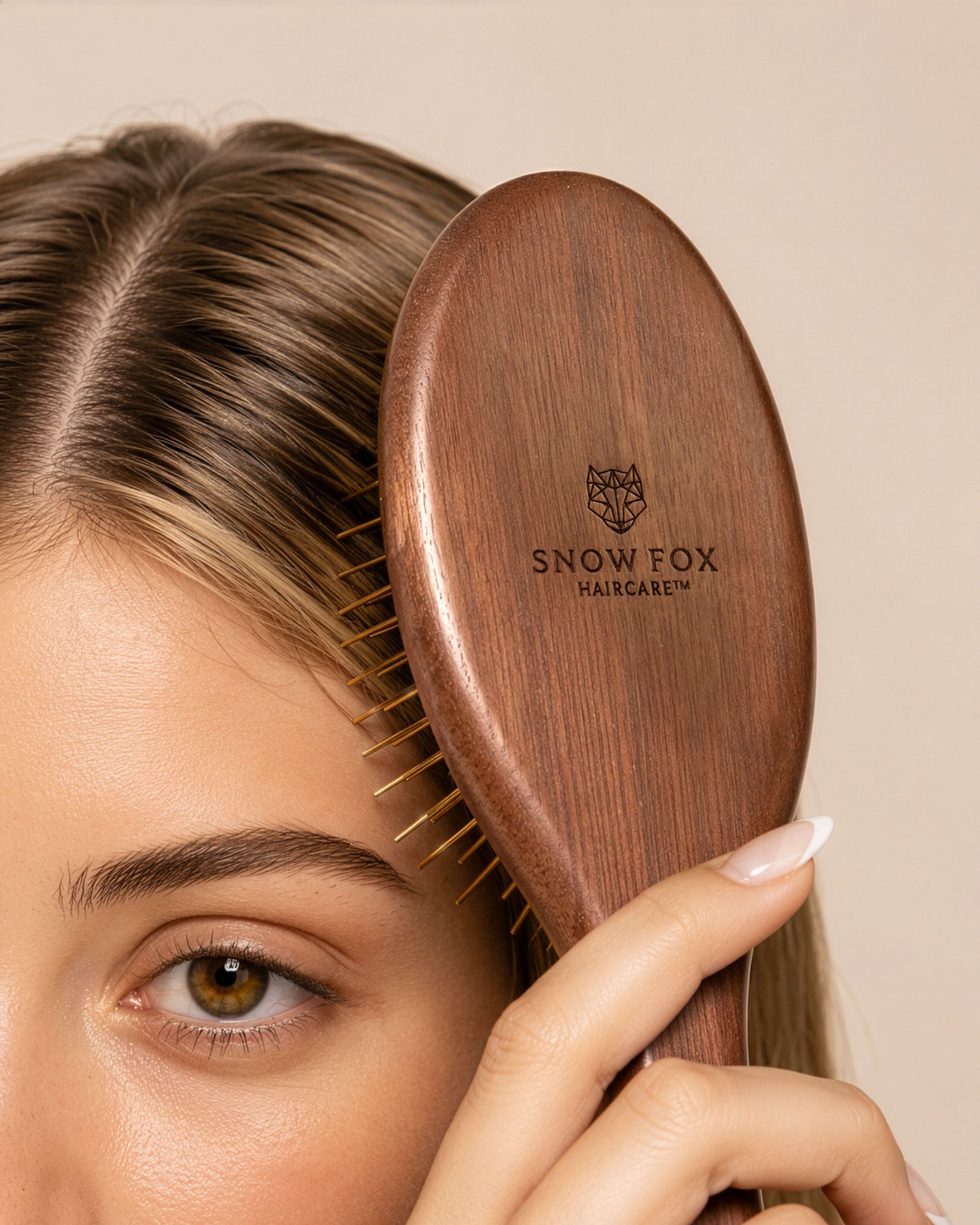 Large Gua Sha Brush: Infrared & Walnutwood