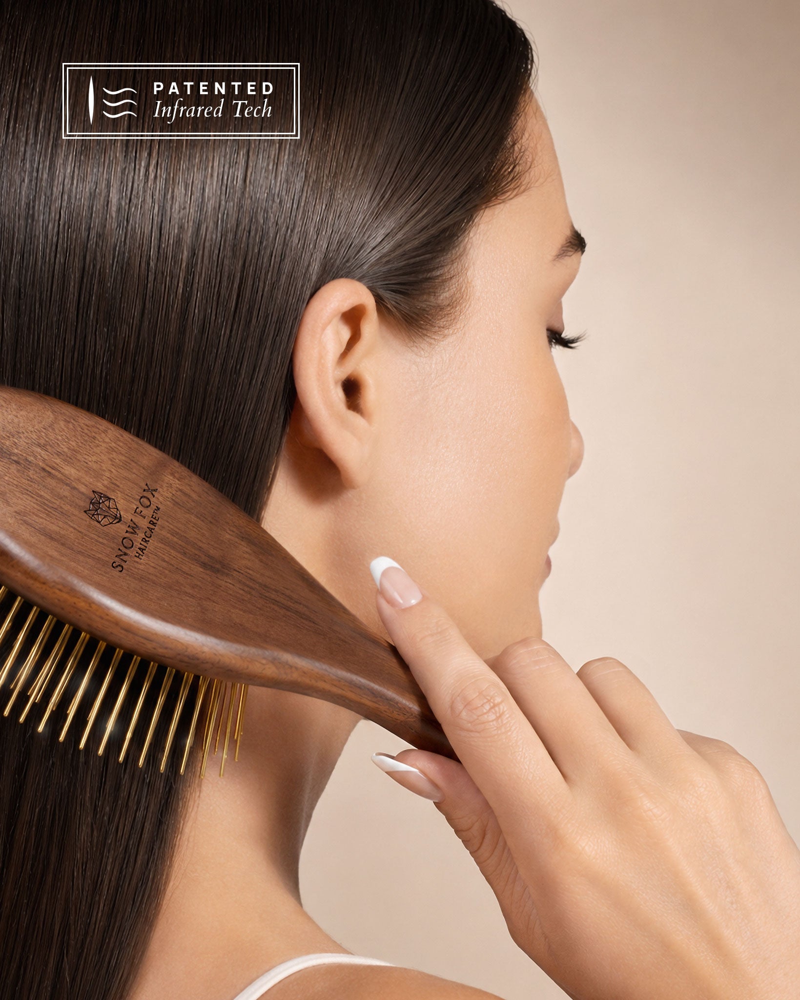 Large Gua Sha Brush: Infrared & Walnutwood
