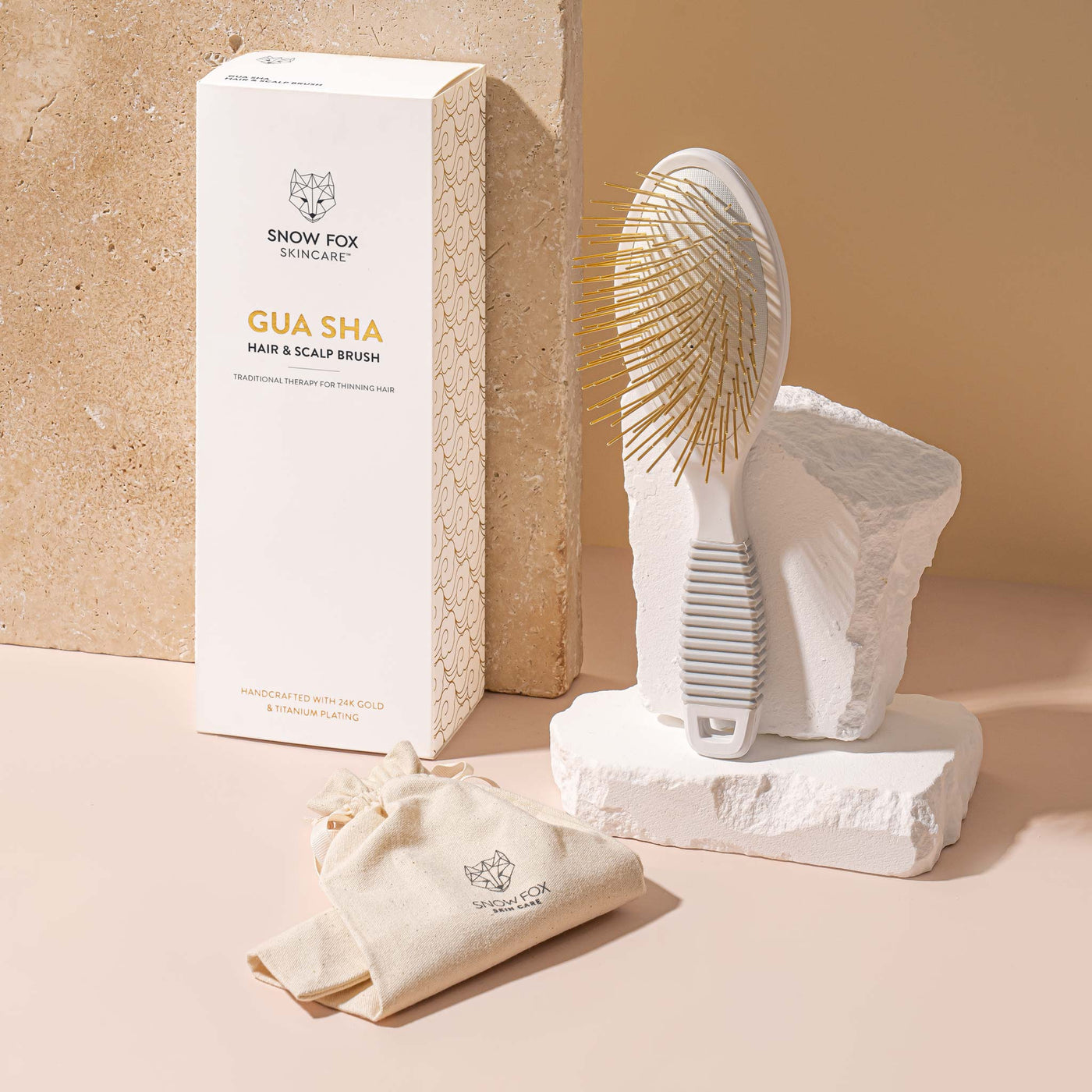 Gua Sha Hair & Scalp Brush – Snow Fox Skincare