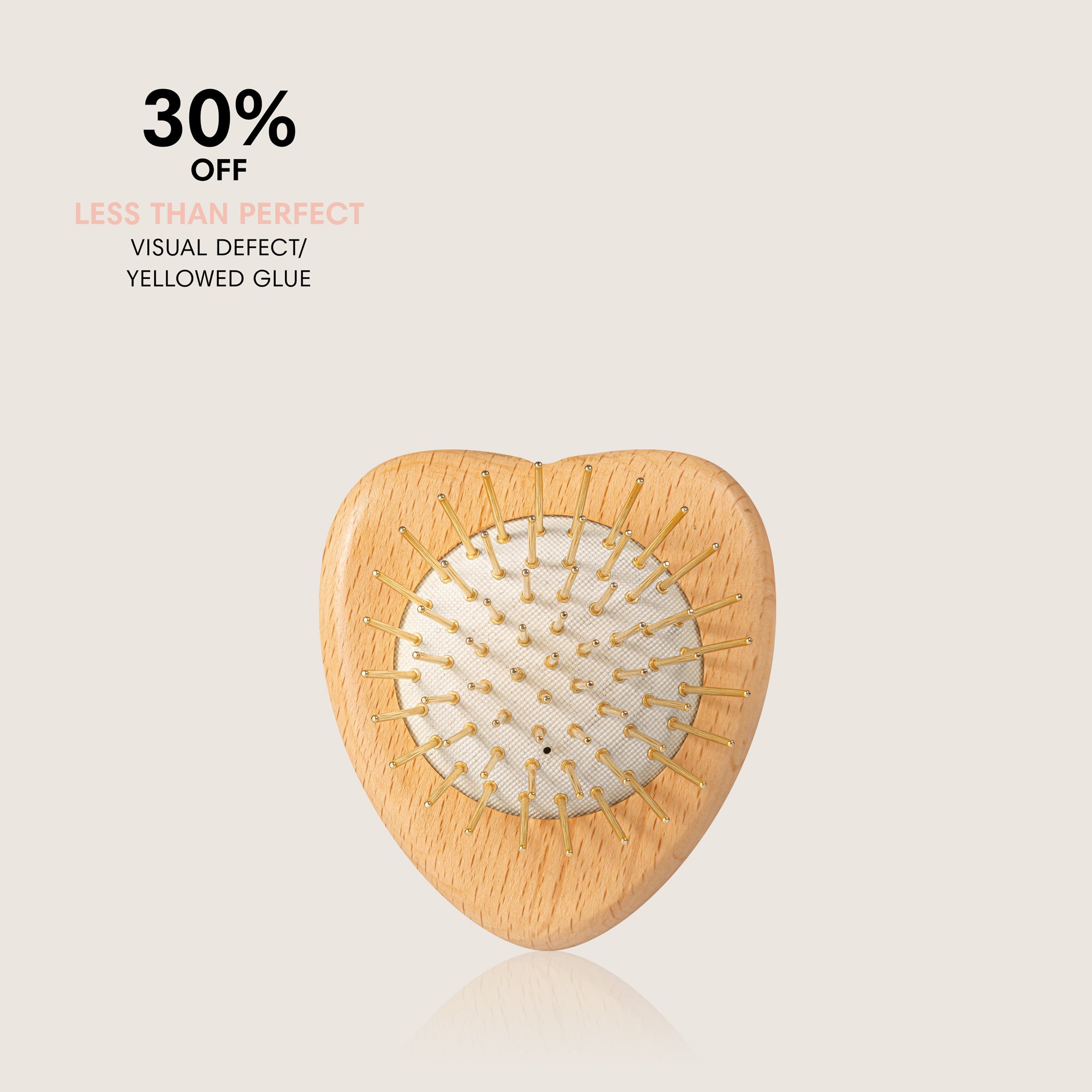Gua Sha Hair & Scalp Brush: Love Heart Wooden Edition (Less Than Perfe