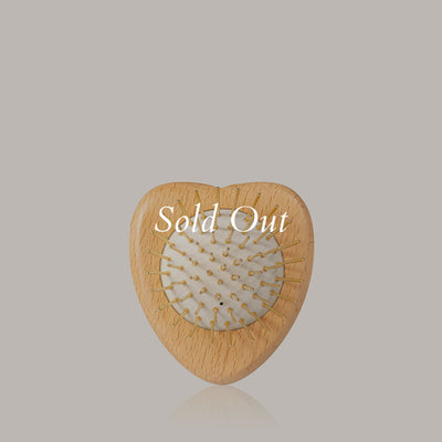Gua Sha Hair & Scalp Brush: Love Heart Wooden Edition