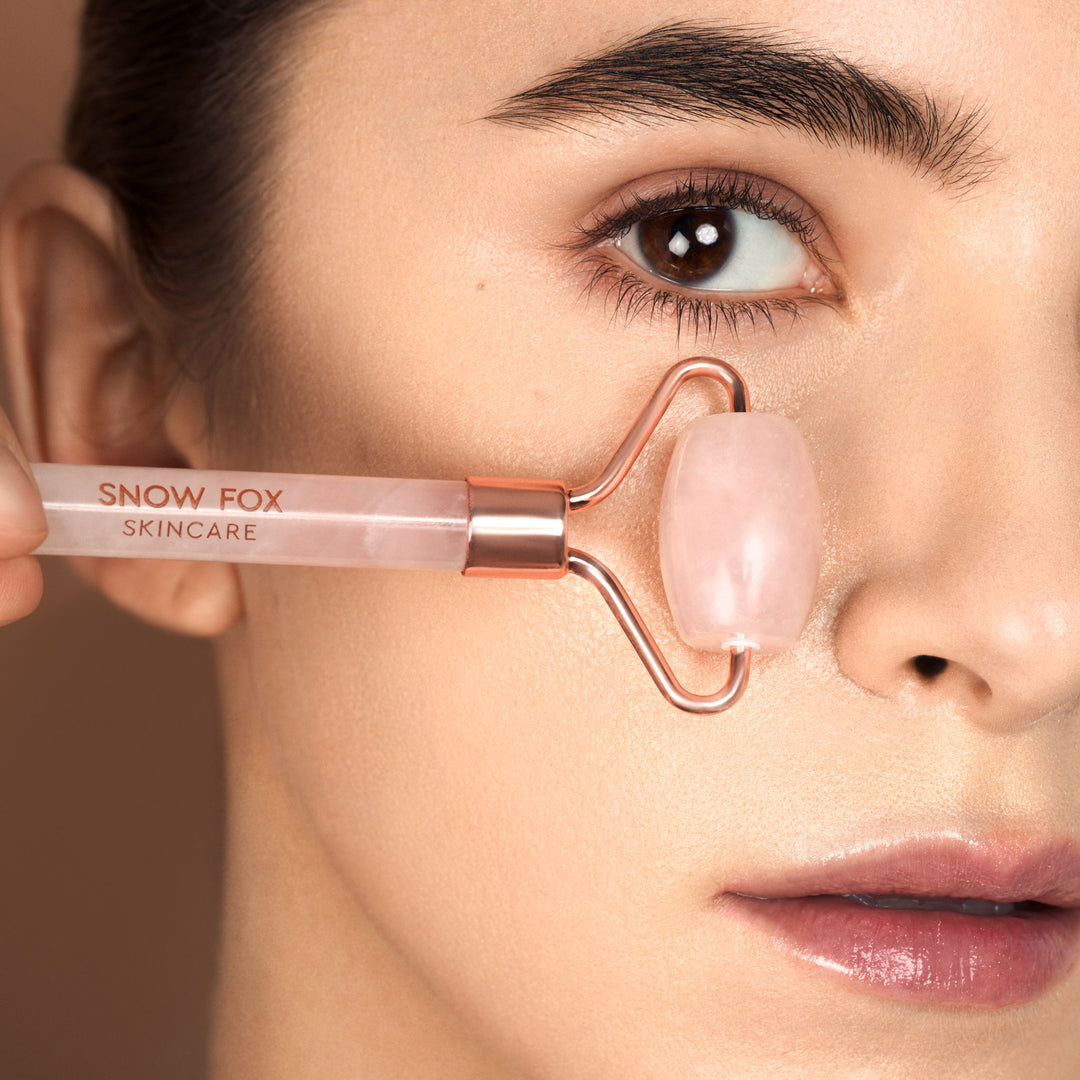 Rose Quartz Facial Roller  Snow Fox Skincare