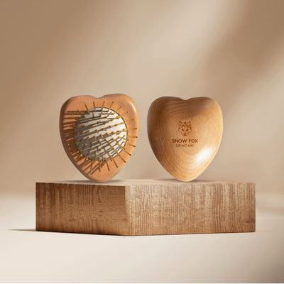 Gua Sha Hair & Scalp Brush: Love Heart Wooden Edition