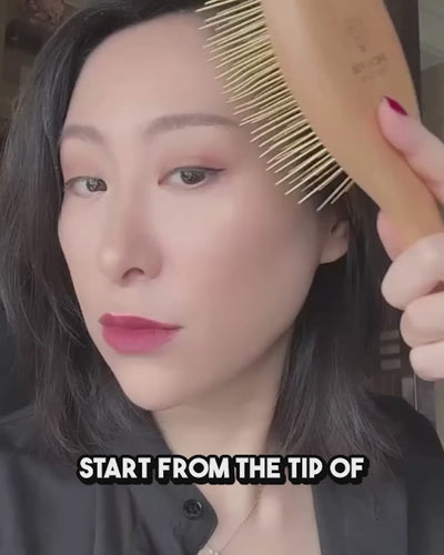 How to use video for the Gua Sha Hair & Scalp Brush: Premium Wooden Edition by Snow Fox Skincare. 