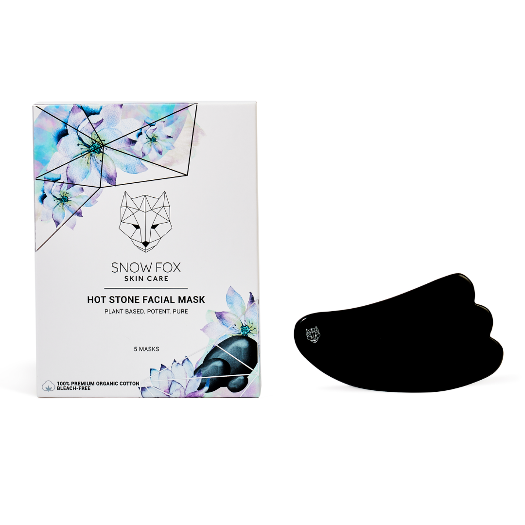 Hot Stone Facial Mask and Obsidian Gua Sha Set