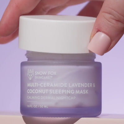 With five types of Ceramides, four forms of Hyaluronic Acid, and skin calming ingredients such as Niacinamide, Rice Ferment & Allantoin, this deeply enriching sleeping mask ensures fresh, rejuvenated skin while you rest.